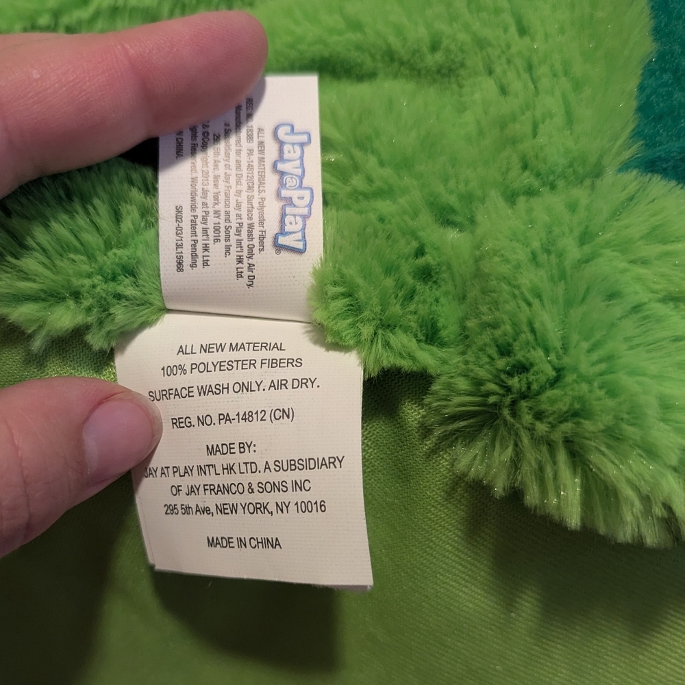 NWOT Tummy Stuffers Green and Yellow Plush Toy - Picture 8 of 9